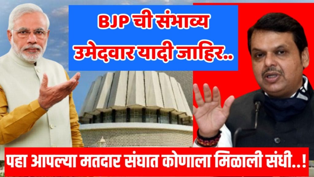 bjp candidate list